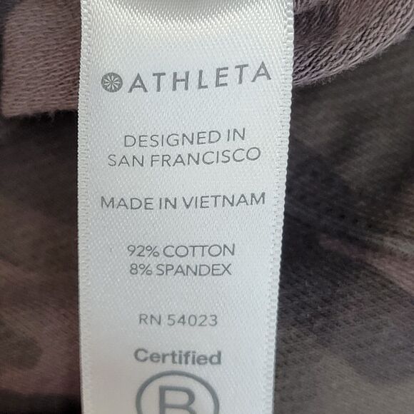 Athleta Camo Jogger Pants "Farallon" Size 4 Midrise Dark Gray Olive Green Crop - Picture 9 of 12